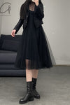marc le bihan double gauze dress 2160 black